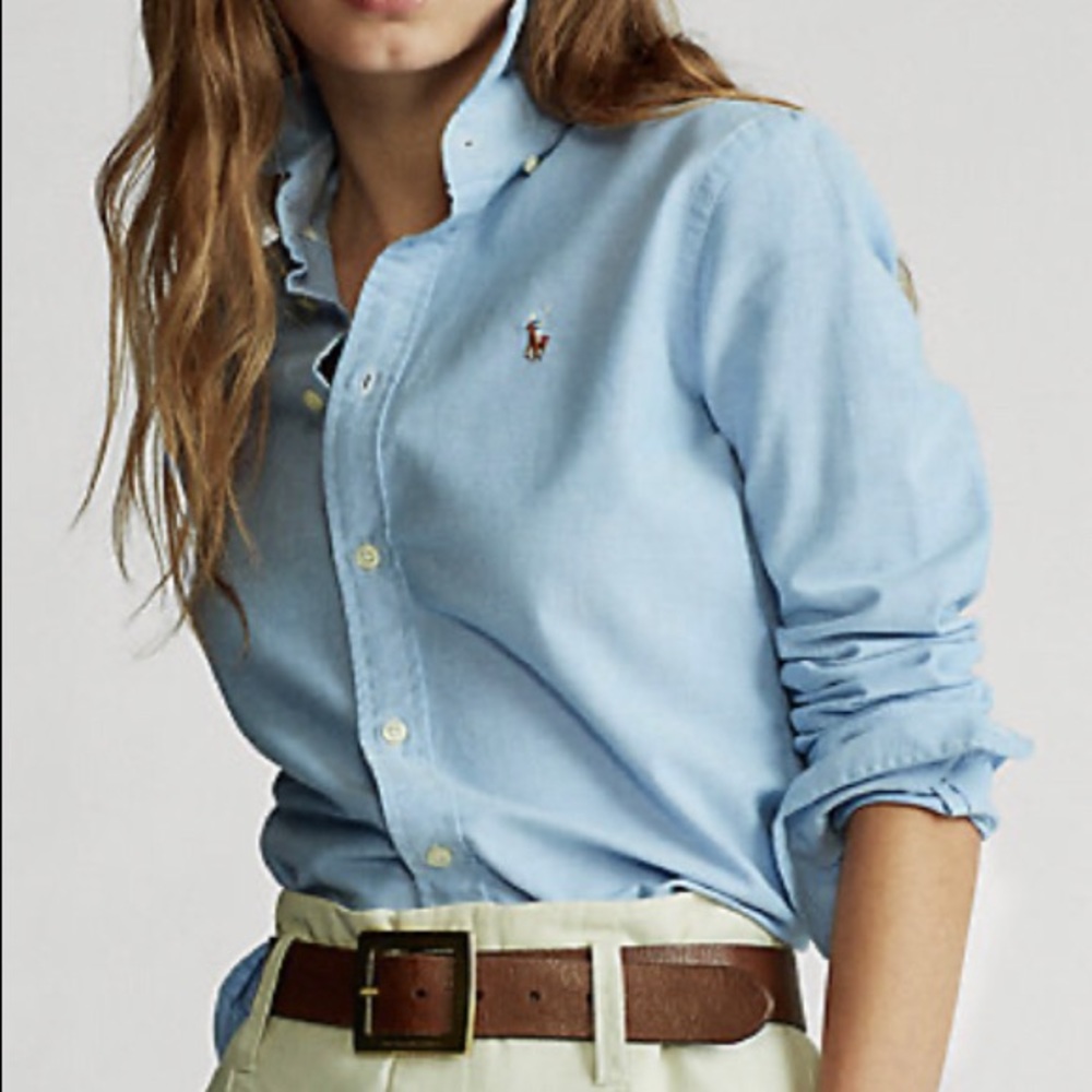 Women’s Light Blue Oxford Shirt (Classic Fit)